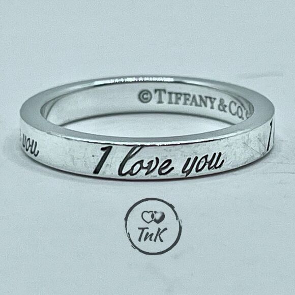 Tiffany & Co. Retired Notes "I Love You" Ring - Sterling Silver - 4.75 - Picture 9 of 15